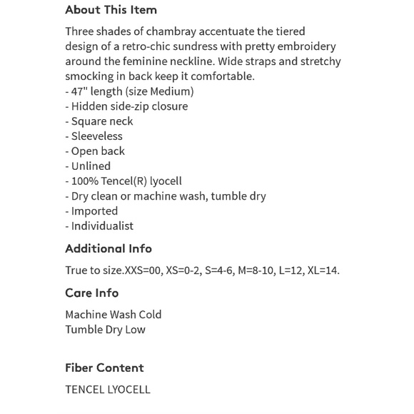 NWT kate spade New York chambray patio dress - Picture 4 of 4